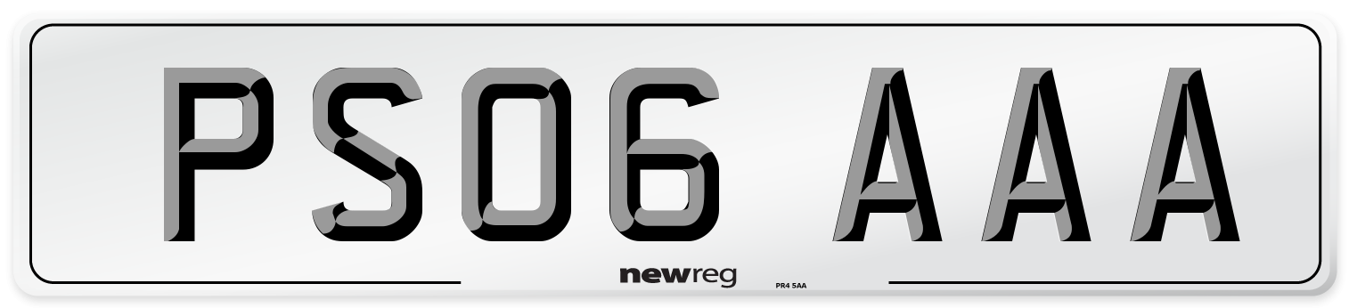 PS06 AAA Number Plate from New Reg